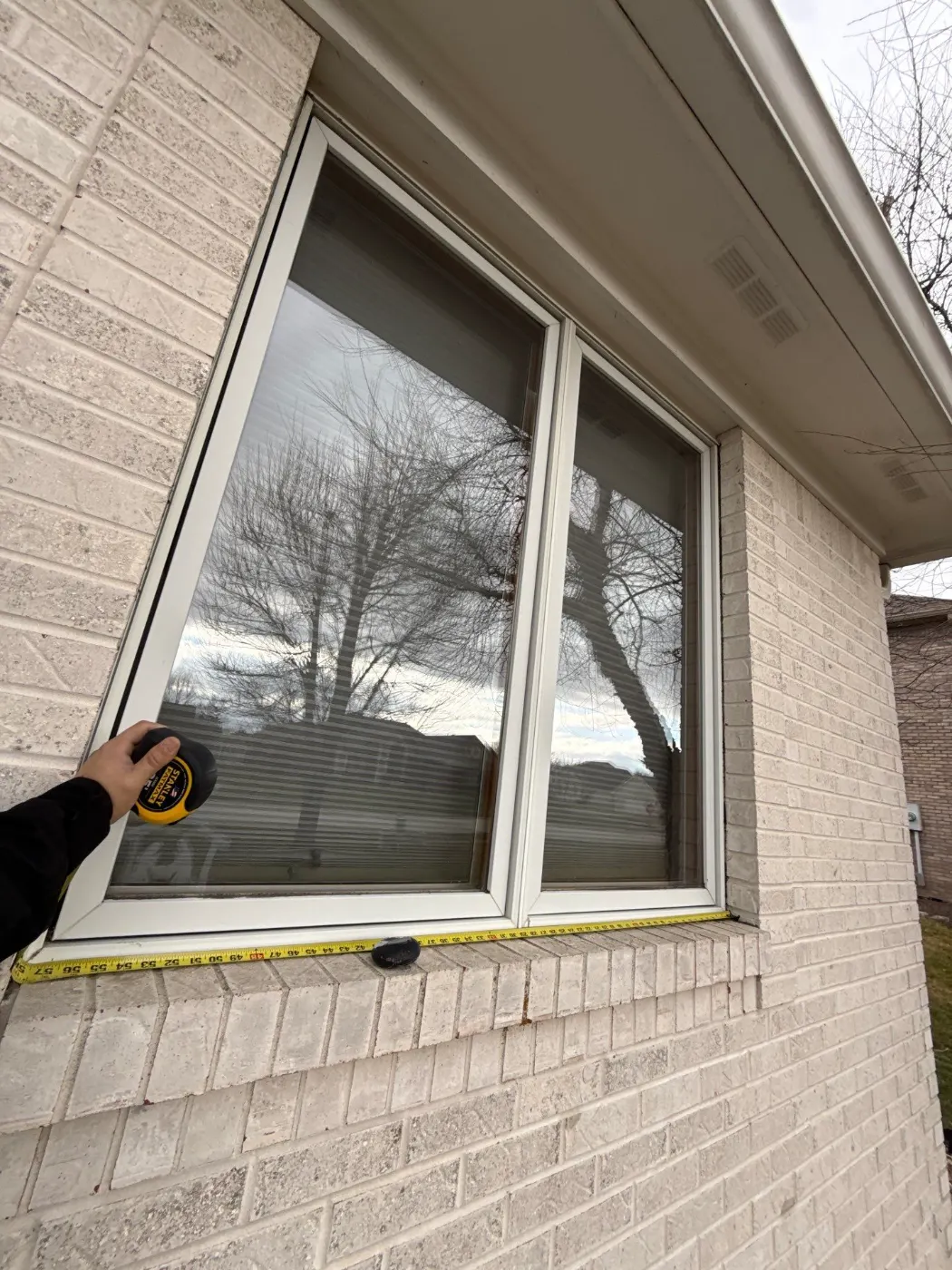 Frame and seal detail on a Meridian-Kessler window job